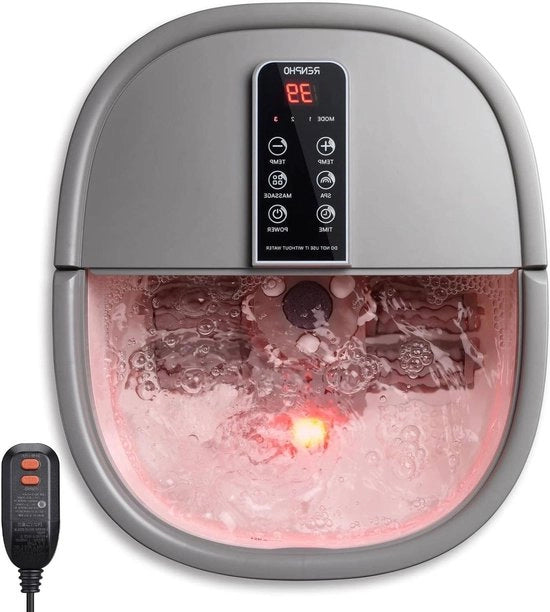 Apparecchio massaggiante pedi per il bagno - riscaldamento rapido - massaggio automatico - getti di aria potenti - rulli massaggi Shiatsu - pedicure - piedi stanchi - tempo regolabile - temperatura regolabile Apparecchio massaggiante elettrico per i piedi