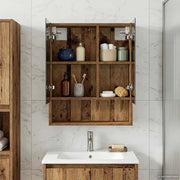 Mobiletto per specchio da bagno Legno vecchio 50 x 14,5 x 70 cm 889205