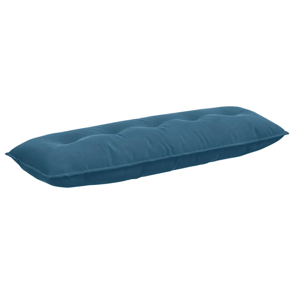 Cuscino per Schiena Blu 140 x 50 cm Tessuto in Cords