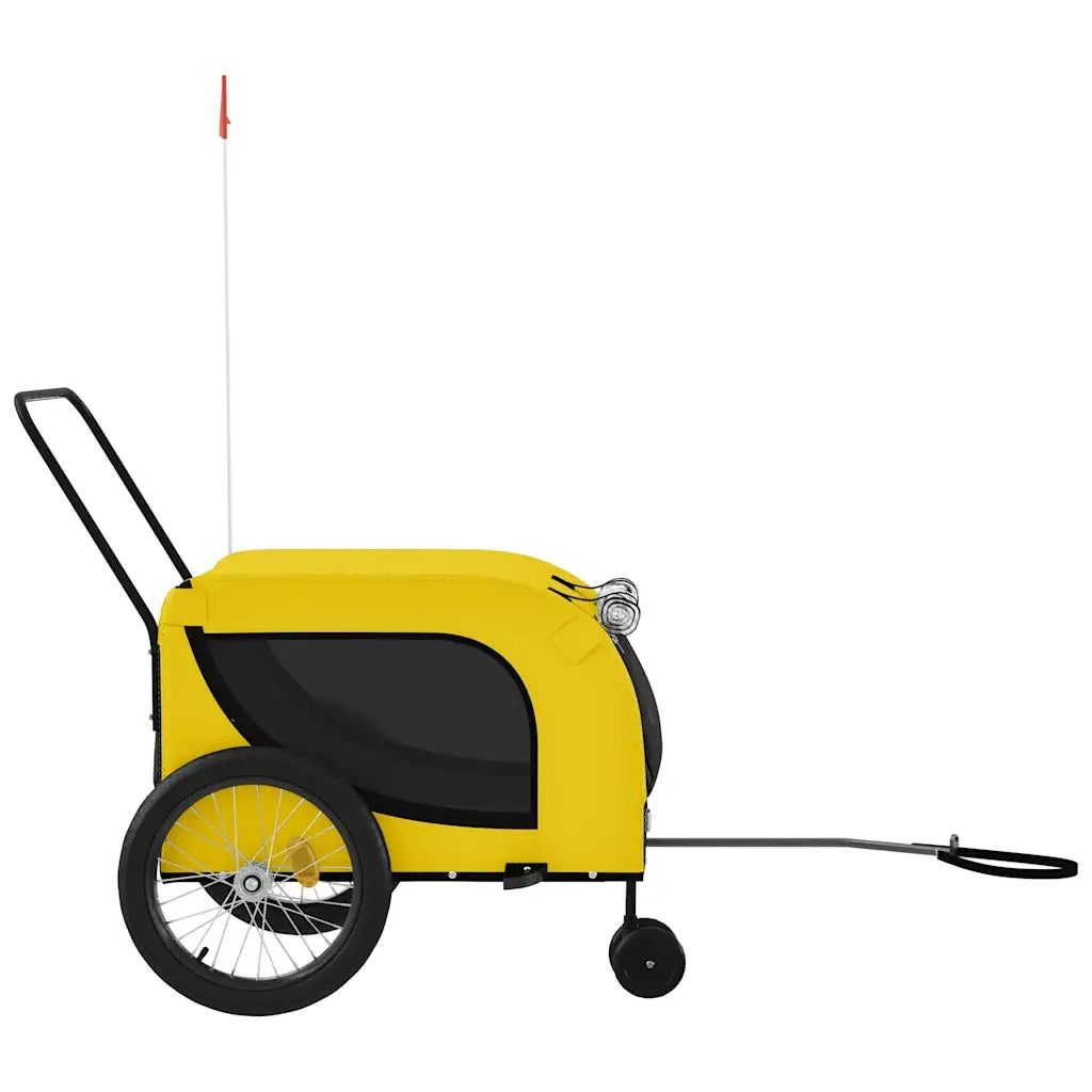 Rimorchio da Bici per Animali Giallo e Nero Oxford e Ferro CFW4590518
