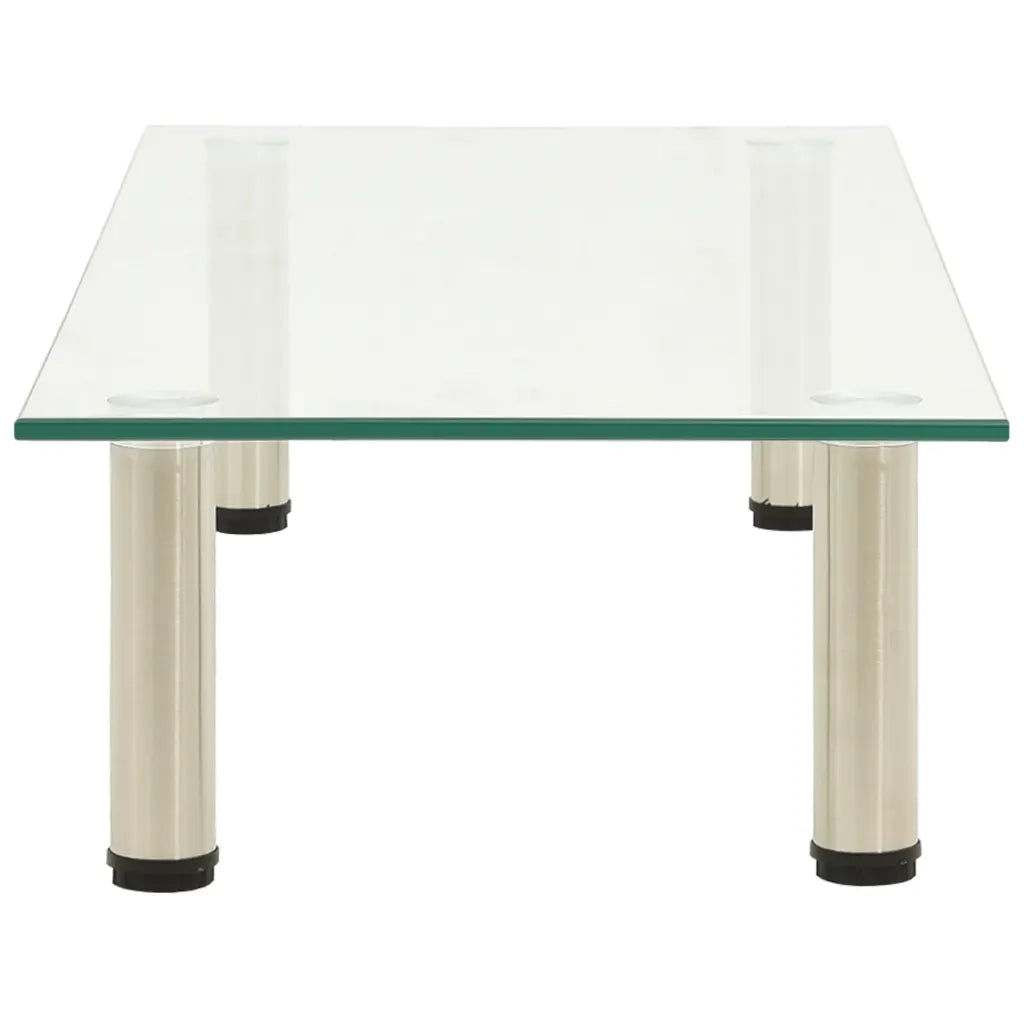 Supporto per TV aparete-Rialzo porta TVTransparent 80x35x17 cm Tempered Glass