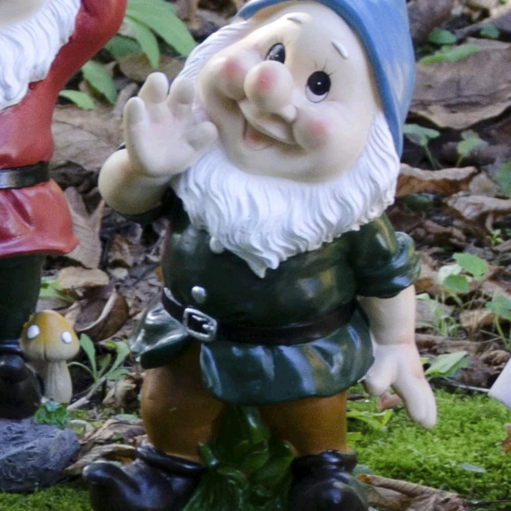 Nano da Giardino in poliresina Altezza 28 cm Statuetta Gnomo per esterno PISOLO - 4