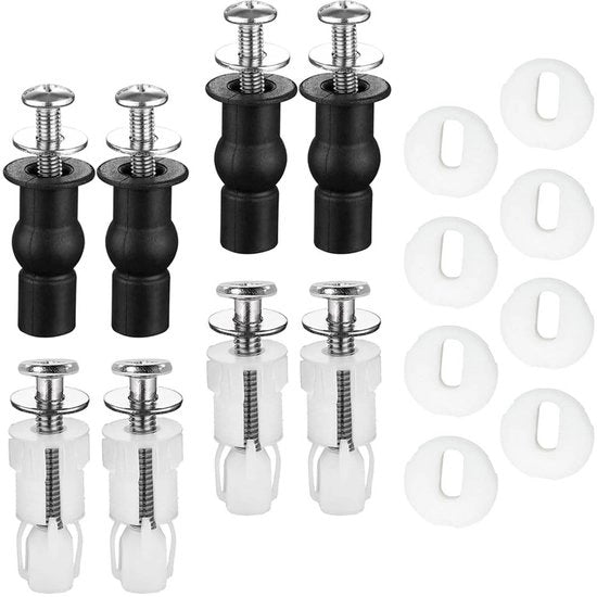 Accessori di fissaggio per toilette 16 pezzi - set di viti di sostituzione - fissaggi espansibili per toilette - materiali di fissaggio - materiali di alta qualità - montaggio semplice - coperchio di toilette