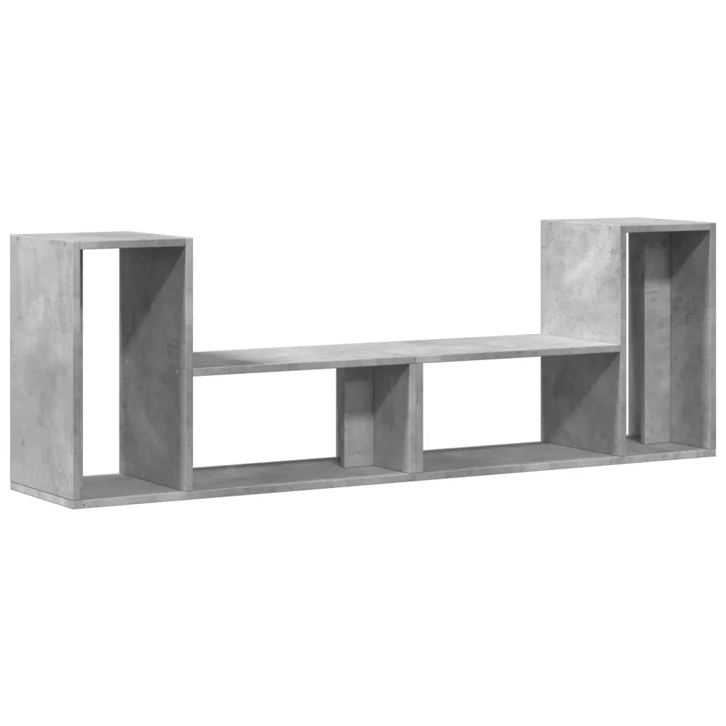 Mobili TV Muro 2pz-Set di 2 Credenza per TV sospesa Grigio Cemento 75x30x50 cm Legno Multistrato