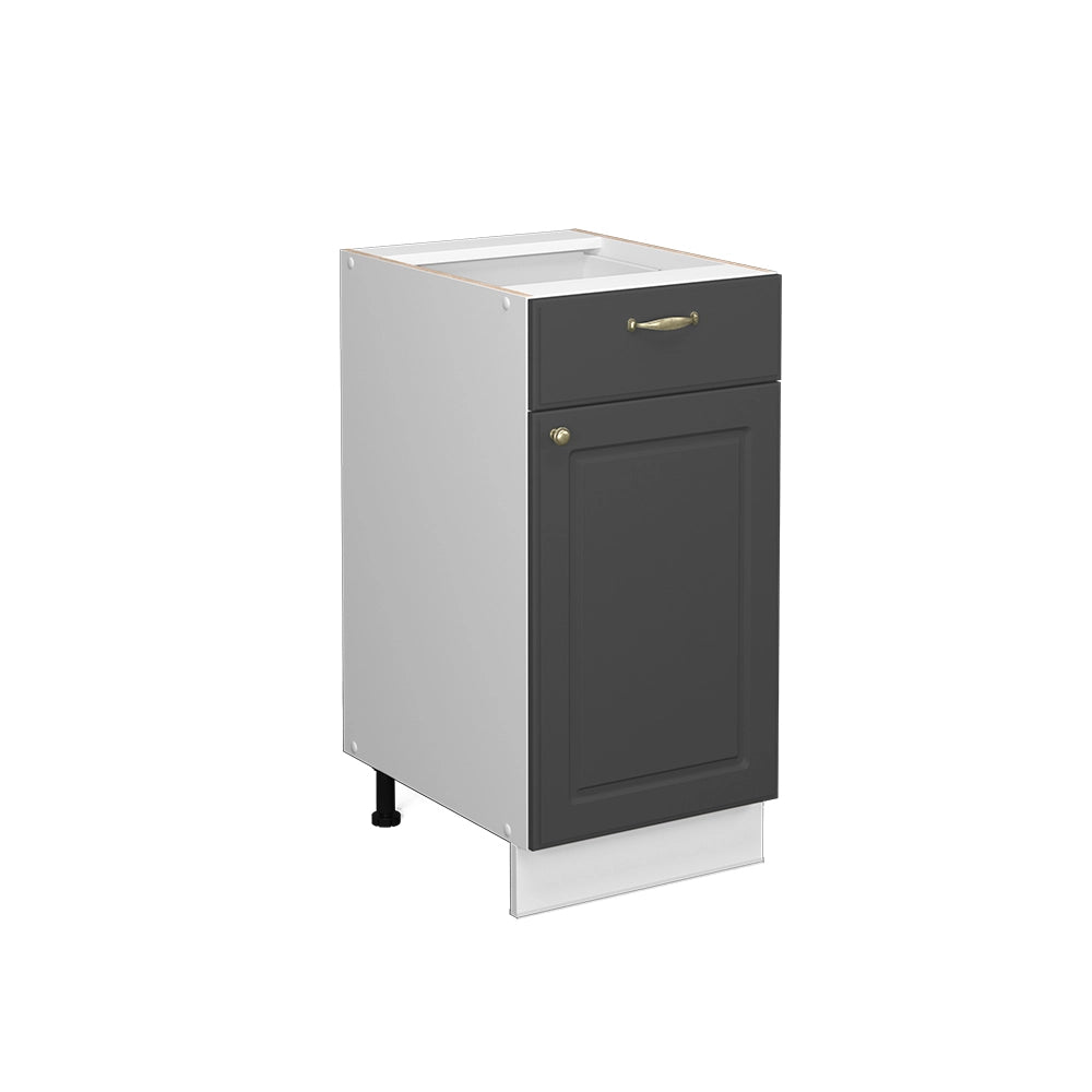 Vicco Mobiletto base per cucina Antracite-oro 40 cm senza piano di lavoro