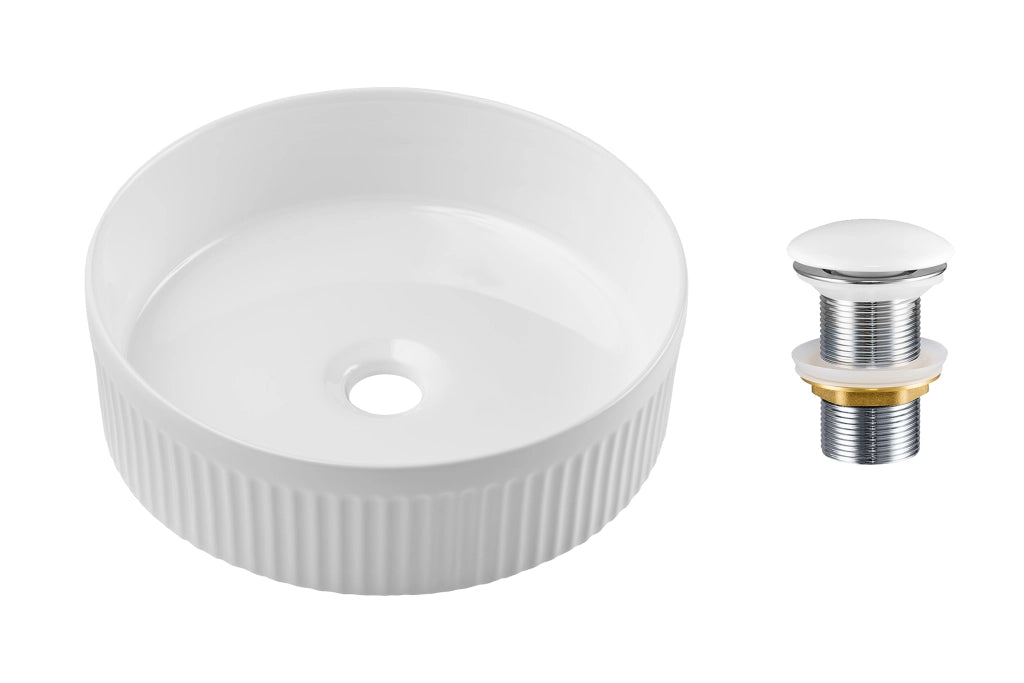Set lavabo con tappo click-clack Lavabi da appoggio 36 x 1401 x 36 cm