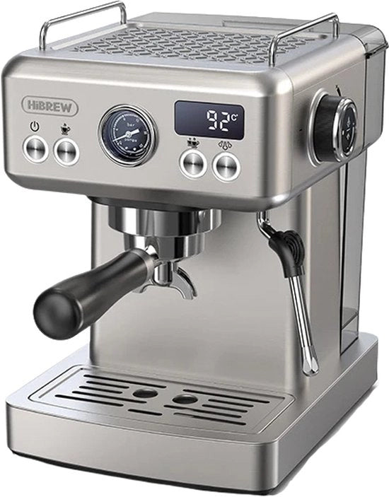 Espressomacchina Barista Espressiva - Sistema di schiuma di latte - Tubo di vapore - Macchina da caffè - Macchina a pistone - Espresso - Acciaio inox lucido - RVS