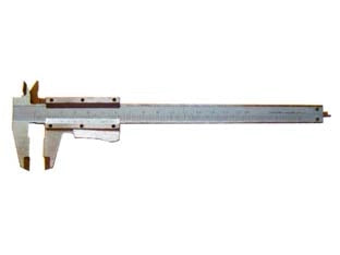 CALIBRO CINQUANTESIMALE CURSORE BLOCCAGGIO AUTOMATICO  lettura utile mm.150  dimensioni mm.230x75x7h.    ALTE