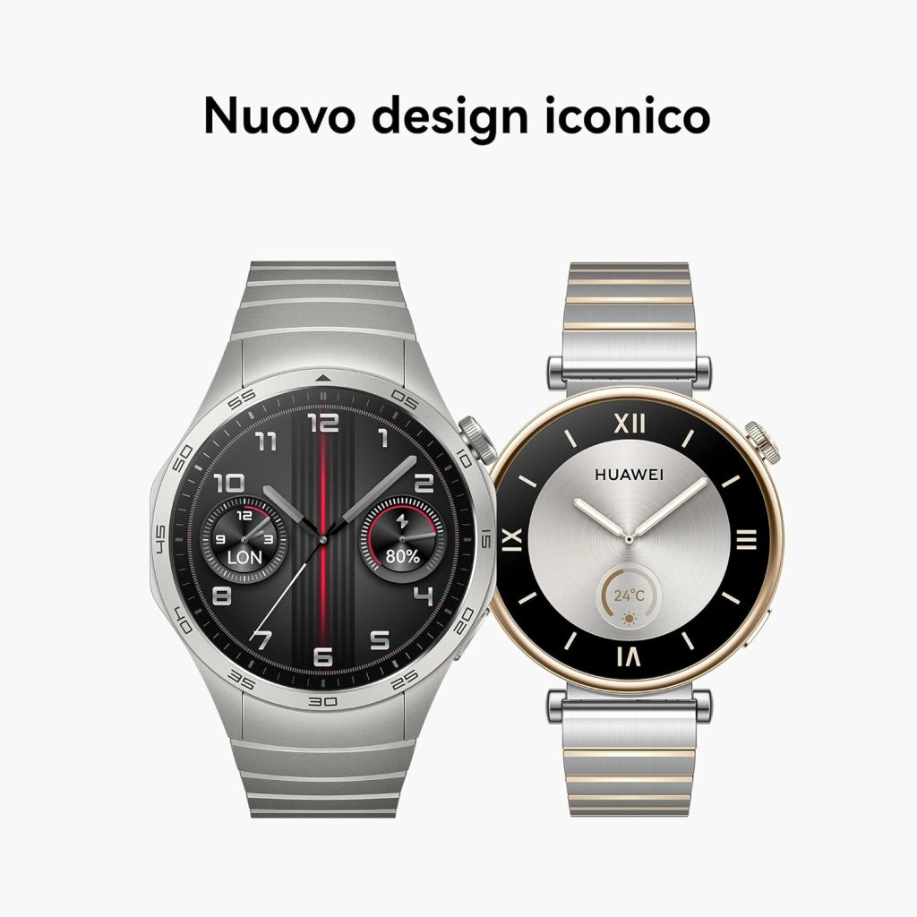 HUAWEI WATCH GT 4 41mm Smartwatch, Batteria fino a 7 giorni, Android e iOS, Analisi calorie, Monitoraggio della salute 24h, SpO2, GPS, 100+ sport, Versione italiana, Silver