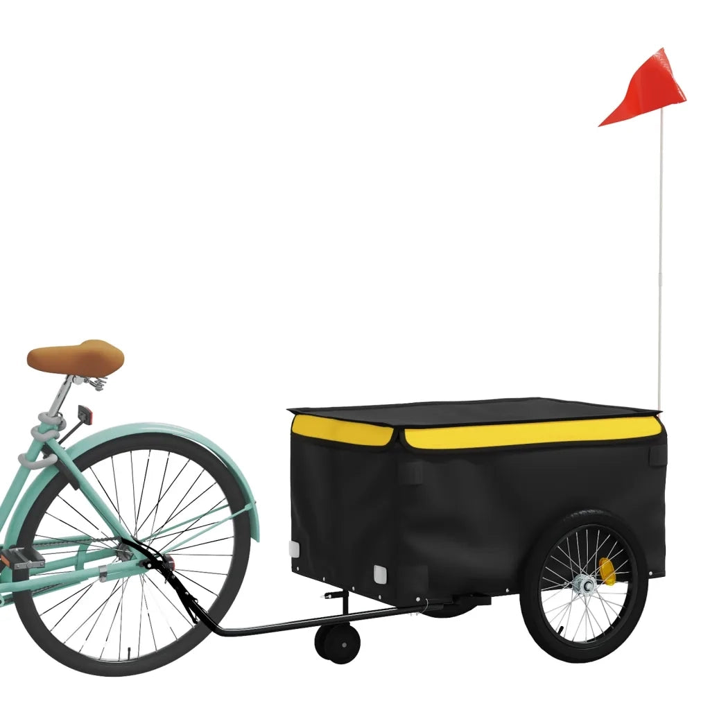 Rimorchio da Bici Nero e Giallo 45 kg in Ferro CFW1864319