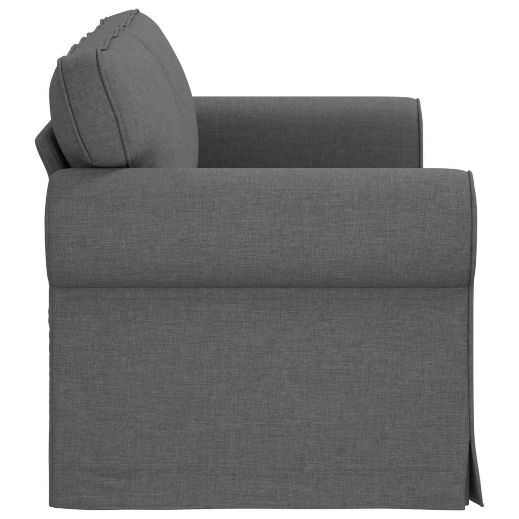 Divano Grigio scuro 215 x 82 x 80 cm Tessuto