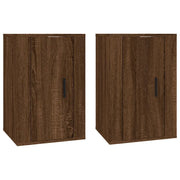 Mobili Porta TV a Parete 2 pz | Armadietto TV | Mobile Porta TV Rovere Marrone 40x34,5x60 cm