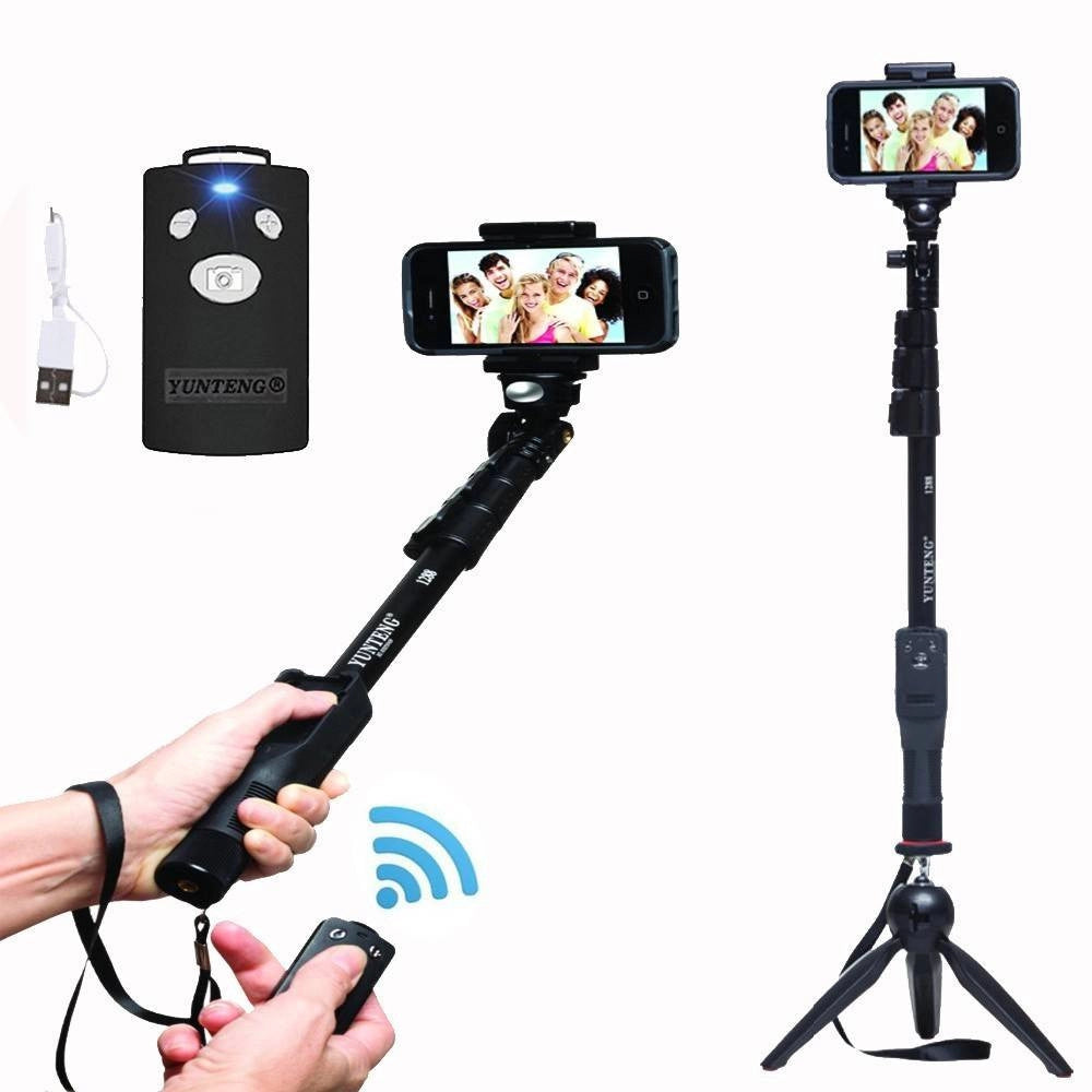 Trade Shop - Asta Per Selfie Bastone Regolabile Telescopico Estensibile Bluetooth Smartphone -
