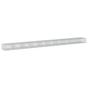 Gabbione recinto a gabbia muro di contenimento con coperchio 1000 x 100 x 50 cm ferro zincato argento 02_0040114