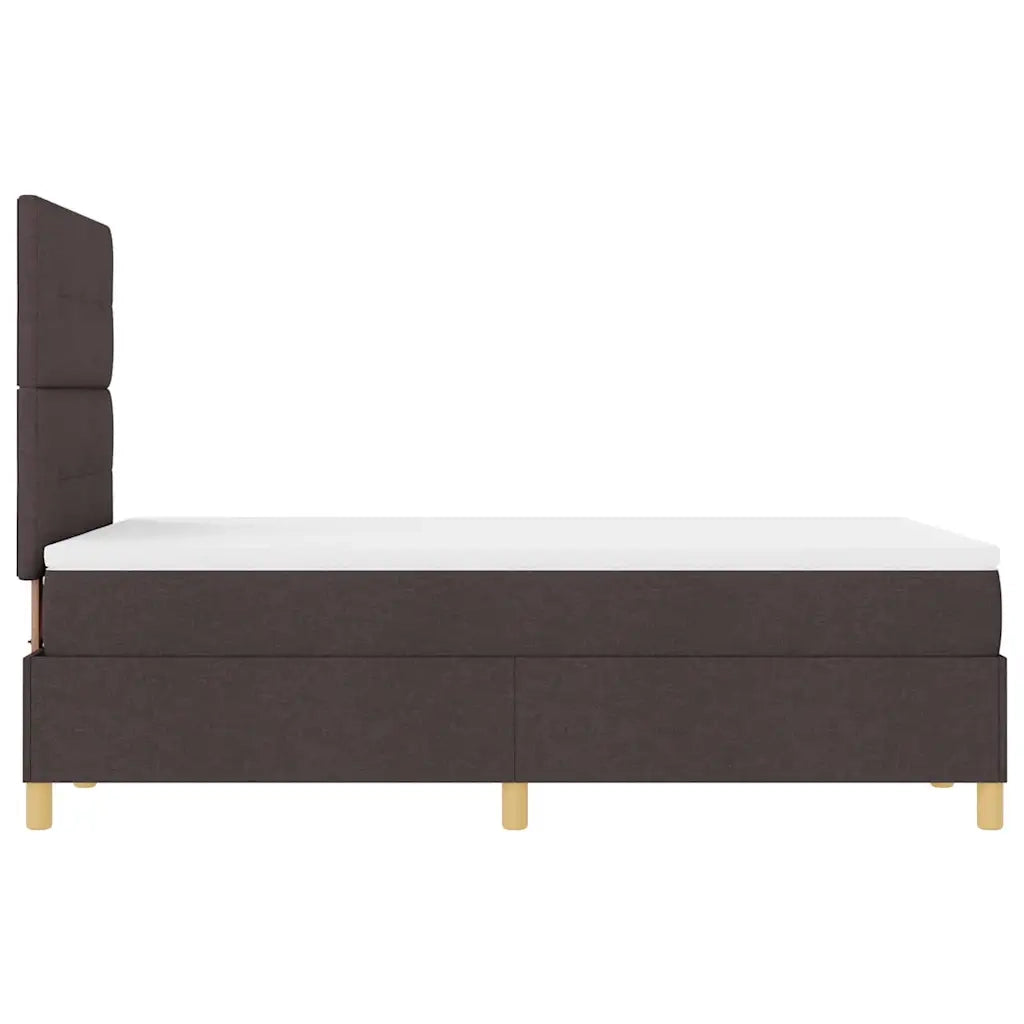 Letto a molle con testiera Marrone Scuro 120 x 190 cm Tessuto 3339605
