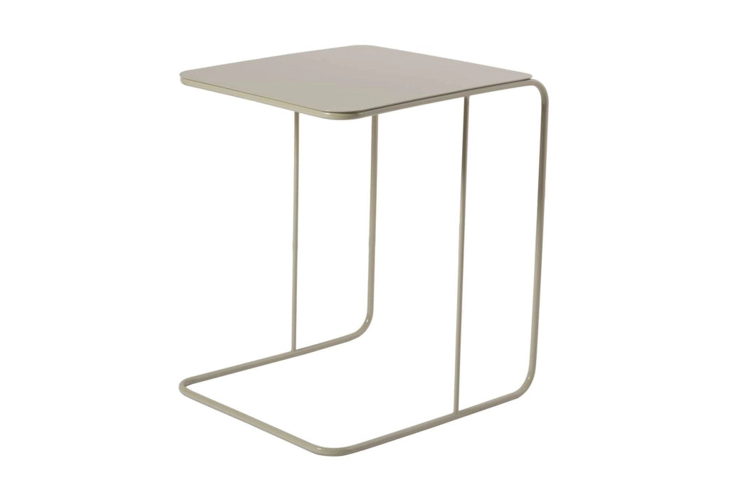 Tavolino in metallo "Poet" 47 x 46 x 57 cm - Taupe
