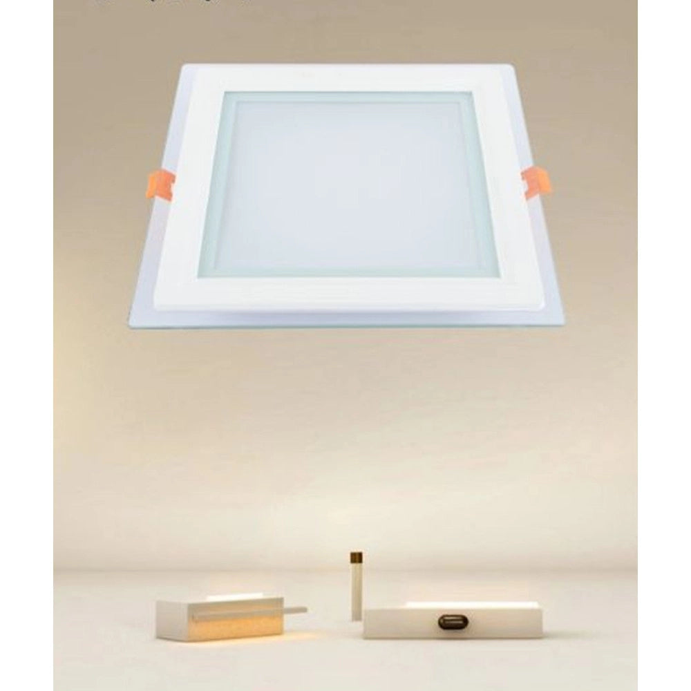 Trade Shop - Pannello Led Incasso Luce 3000k-6500k 18w Quadrato Am-cs-18 Con Bordo Traparente 00694 -