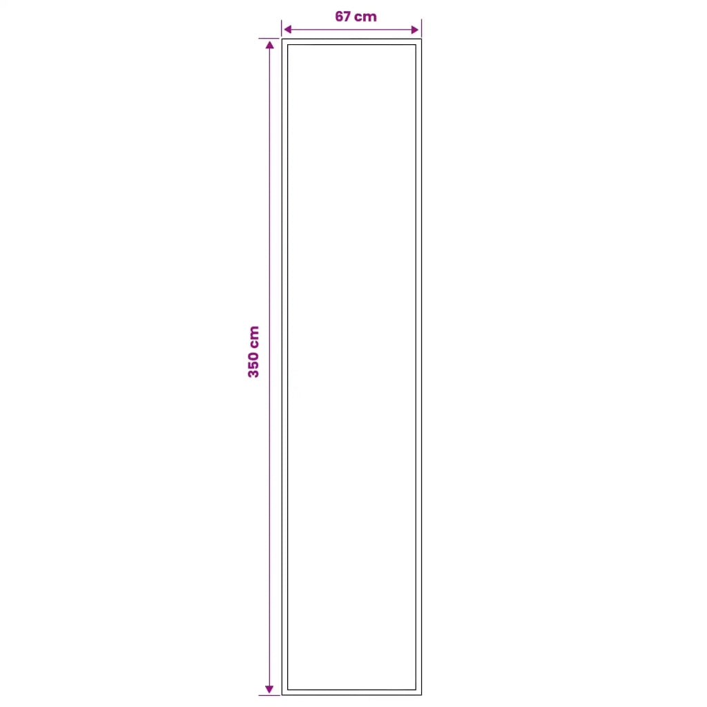 Tappeto Runner FLORNES Tessuto Marrone 67 x 350 cm PP 7 mm 42057321