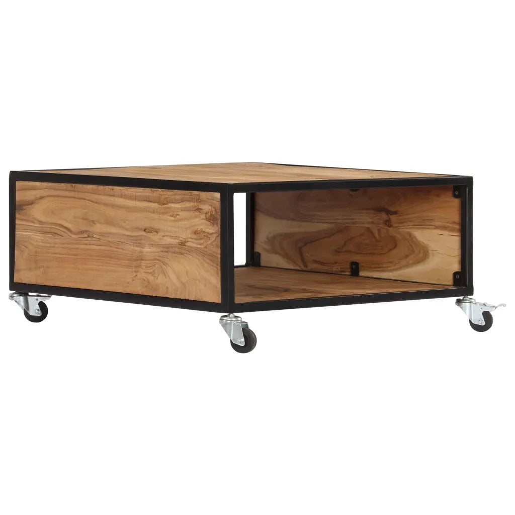 Tavolino da CaffÃ¨ 70x70x32 cm in Legno Massello di Acacia cod mxl 17280