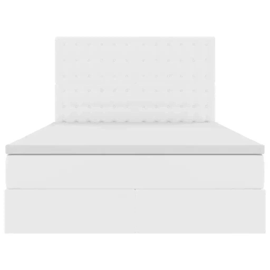 Letto con contenitore e LED con led Bianco Puro 140 x 190 cm