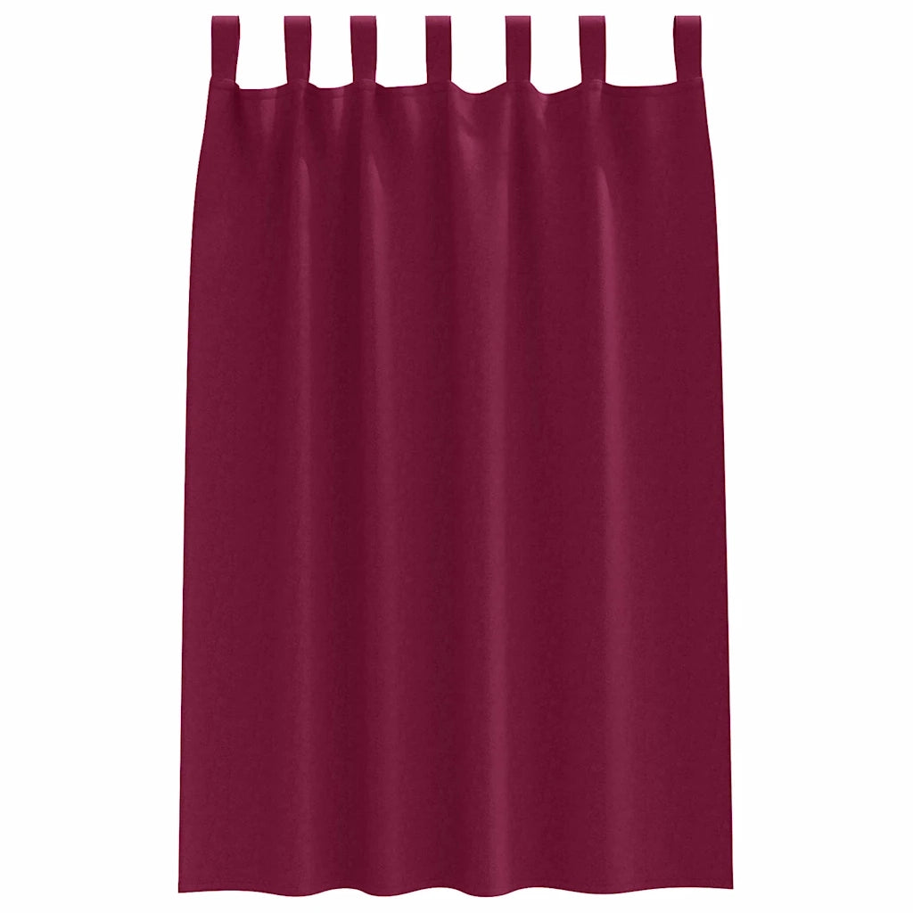 Tende Blackout con Anelli 2 pcs Rosso Vino 175 x 140 cm 4107574