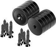 Magnetici per parete in legno, whiteboard, porta, casa, cucina, ufficio (nero, 10 pezzi), diametro 25mm.