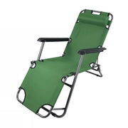 Trade Shop - Sdraio Sedia Verde Lettino Relax Prendisole Da Spiaggia Giardino Pieghevole 285009 -