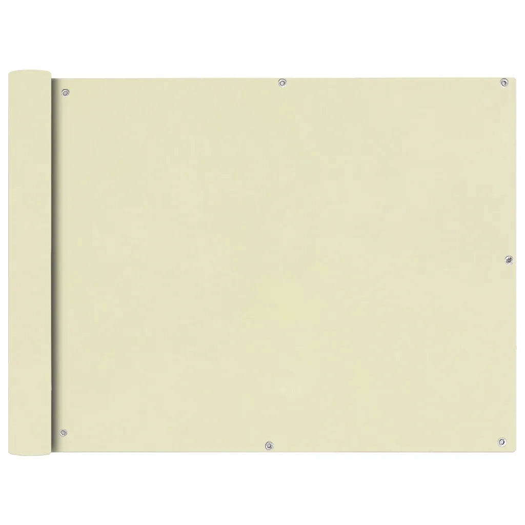 Paravento da Balcone in Tessuto Oxford 90x400 cm Crema cod mxl 24997