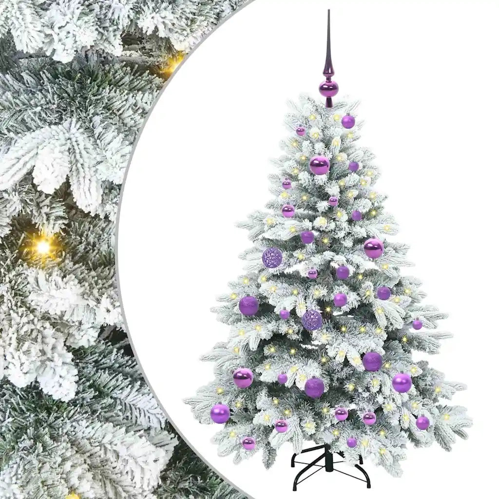 Albero di Natale artificiale con 150 LED Bianco 120 cm PE e PVC 3397594