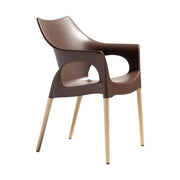 SET 4 SEDIE NATURAL OLA TECNOPOLIMERO SCAB DESIGN MADE IN ITALY - Cacao 72