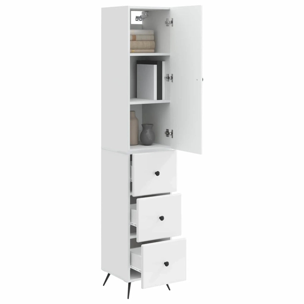 Set di armadi 2 pcs Bianco Lucido 34,5 x 34,5 x 90 cm 3416893