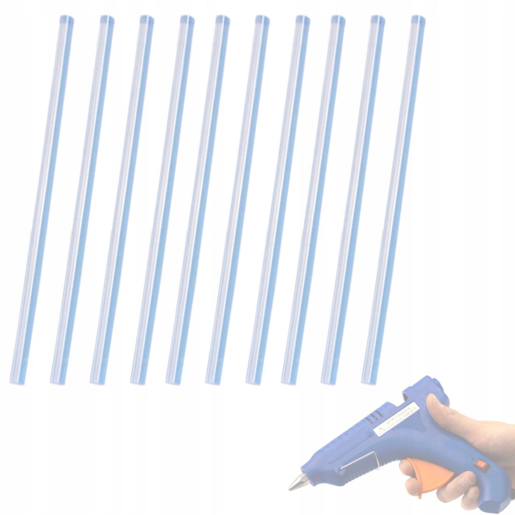 Colla a Caldo per Pistola 11x300mm – Trasparente, Flessibile, 10 Pezzi | Resistenza Termica -5°C