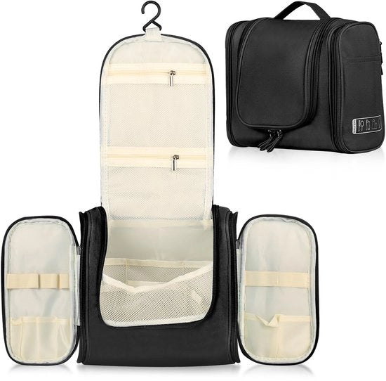 Tolettas da bagno appesi per signore e signori, tolettas da bagno, tolettas per signori, tolettas per signori con gancio, accessori di viaggio, tolettas da bagno per signore (nero)