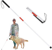 Stecchino da passeggio pieghevole 123 cm - Stecchino pieghevole - Stecchino per ciechi - Stecchino riflettente - Altezza regolabile - Manico ergonomico - Stecchino per ciechi