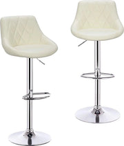 Set di Sedili da Bagno - 2 Pezzi - Sedile da Bagno - 2 Unità - Sedili da Bagno di Lusso - Con Schienale - Sedili da Bagno - Creme - Pelle Artificiale