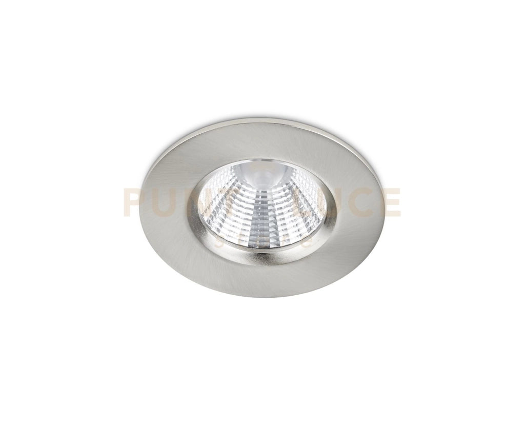 ZAGROS FARETTO DA INCASSO LED 5,5W 345lm, 3000K  ROTONDO ACCIAIO DIMMERABILE IP65 DIAM. 8,5CM