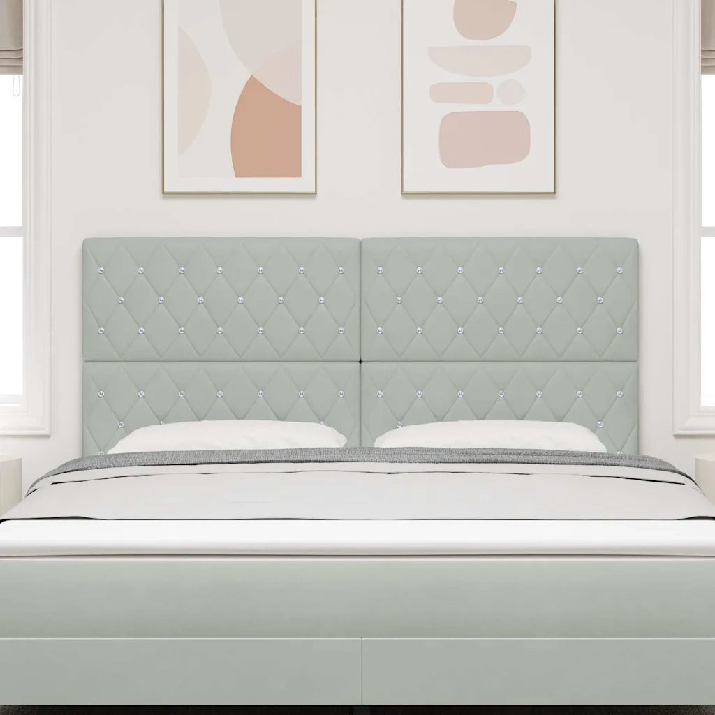 Testiera con testiera Grigio chiaro 180 cm Pelle Sintetica 3337770