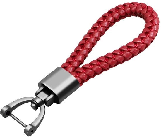 Sostegno Chiave a Rotazione 360 Gradi in Pelle PU con Cinturino in Pelle - Dimensioni 11,5 x 2,5 cm - Peso 100g - Modello per Chiavi - Materiale Metallico
