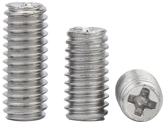 Viti a vitiello M2,5 x 2,5 mm - 100 pezzi - Acciaio inossidabile - Viti a vitiello - Elementi di fissaggio - Pennelli a vite