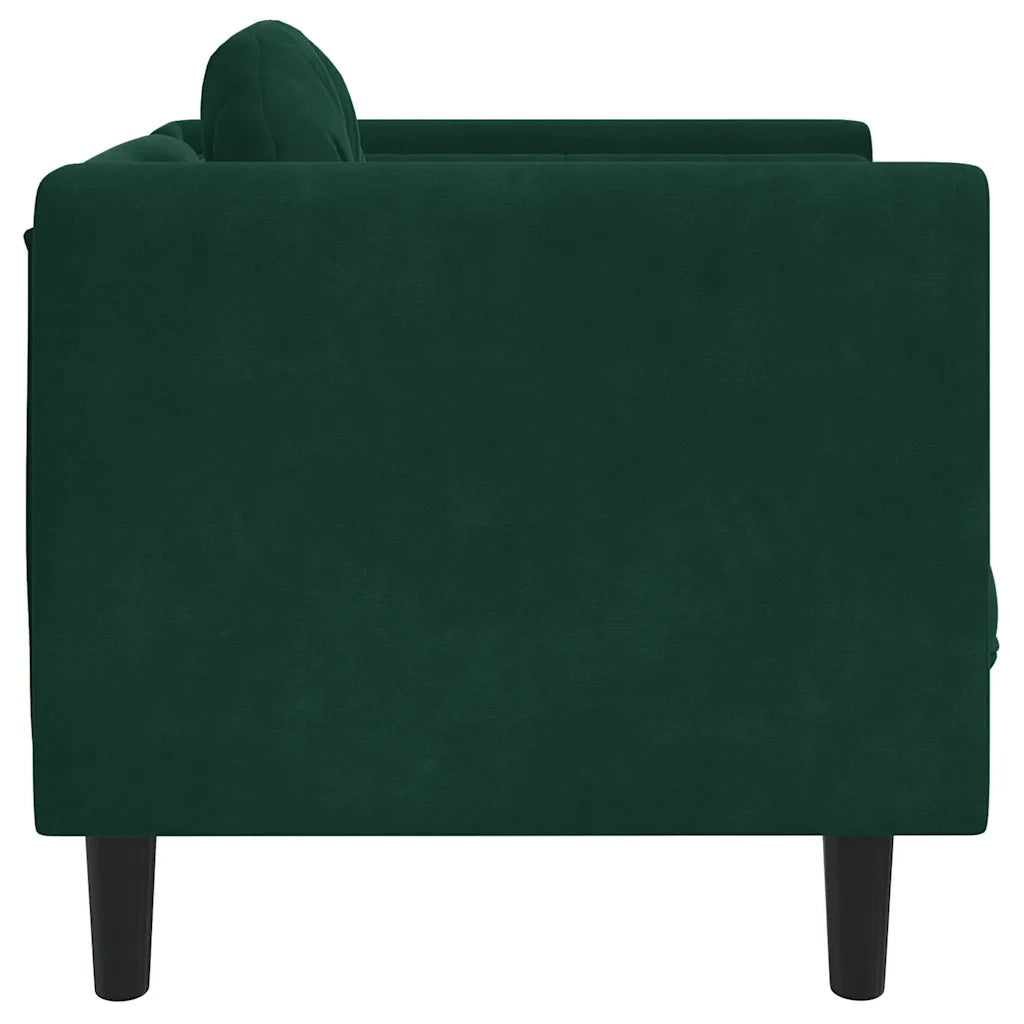 Poltrona | Sedia Relax con Cuscino Verde Scuro in Velluto