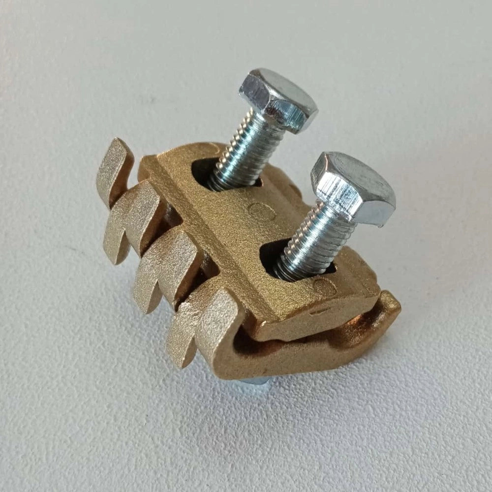 Cem2339 - morsetto bifilare a pettine a 2 bulloni sezione 35-70mm