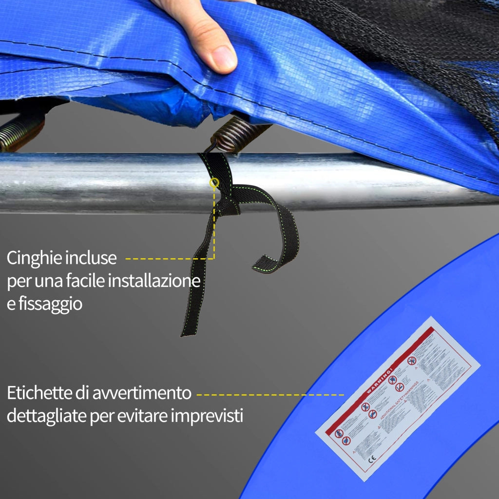 Copertura Protezione Trampolino ?305 cm ¨C Xylo ¨C PE Imbottitura 15 mm Blu