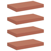 4 pz Scaffale da parete | Ripiano a parete | Mensola a parete Rosso 40 x 23,5 x 4 cm