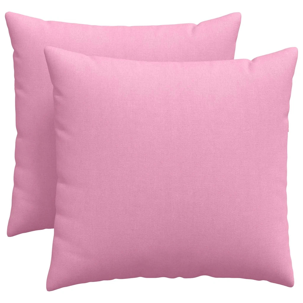 Cuscini da Divano 2 pcs Rosa 50 x 50 cm Tessuto
