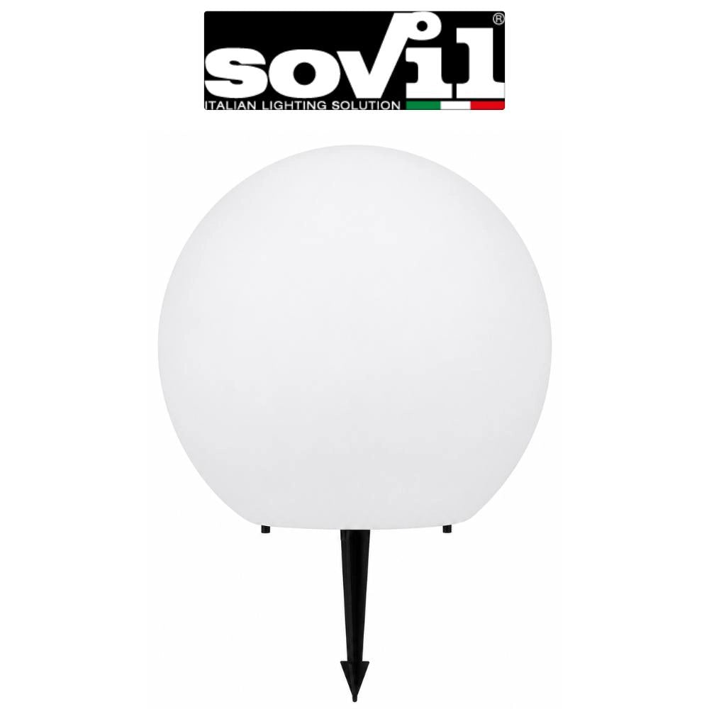 Sovil ball sfera luminosa da esterno 38 cm e27 ip54 con picchetto