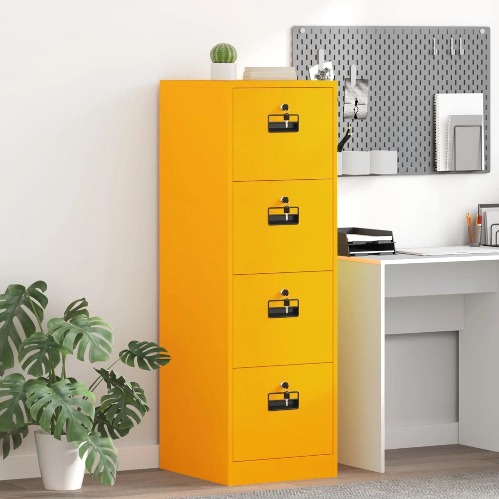 Armadio per File 2 pcs Giallo senape 44 x 50 x 139 cm 3406157