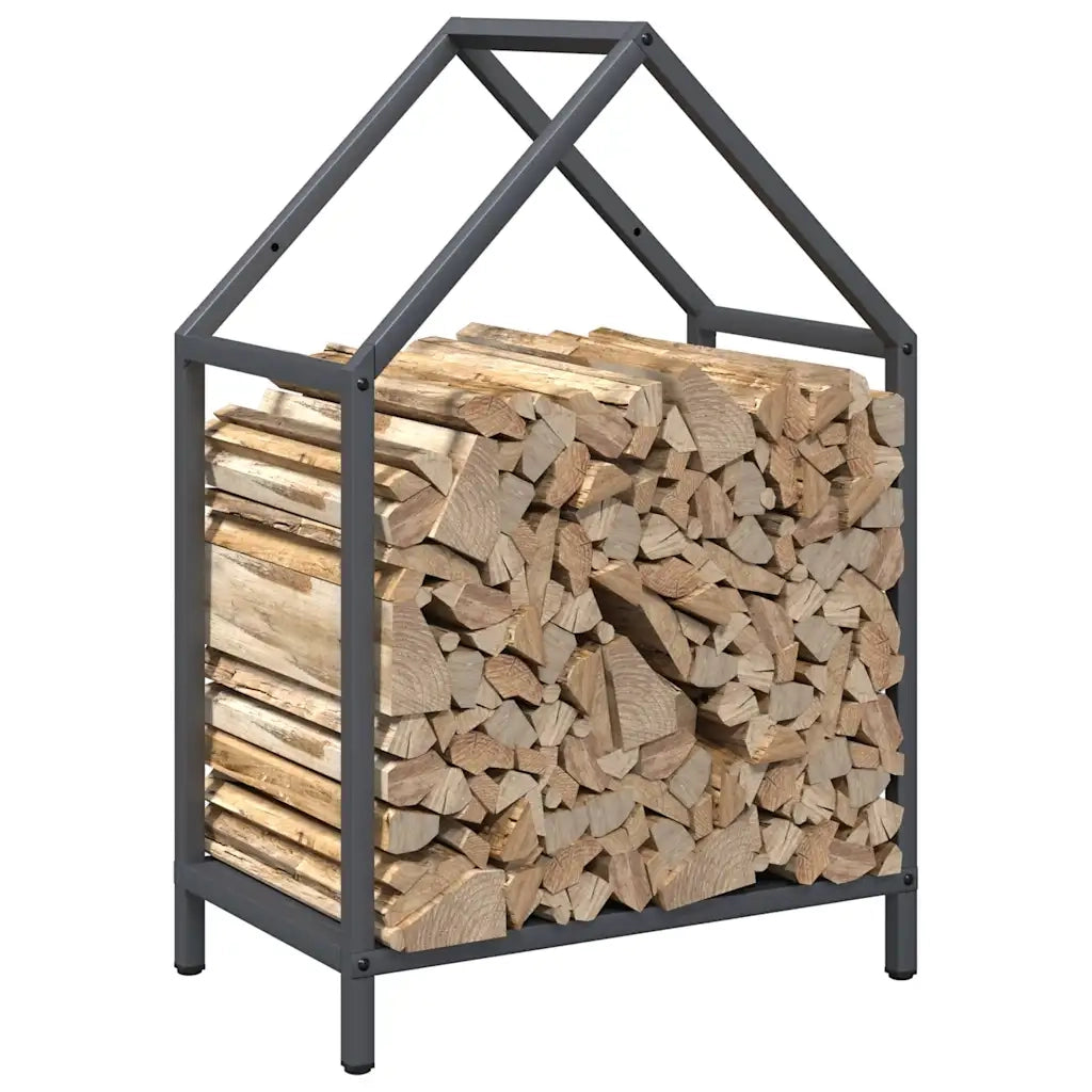 Rastrelliera per Legna da Ardere Antracite 40x25x60 cm 864293