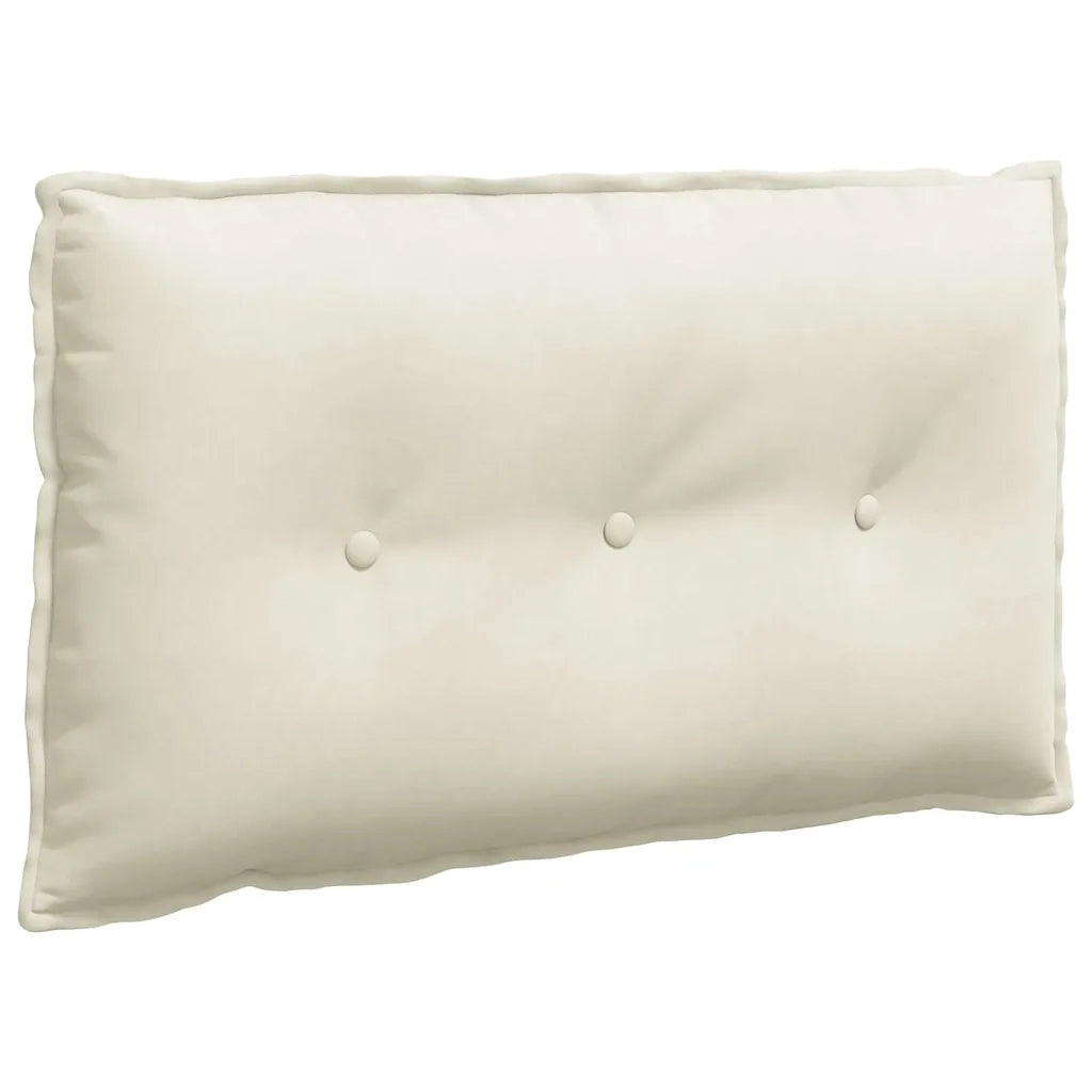 Cuscino per Schiena Crema 80 x 50 cm Tessuto in Cords