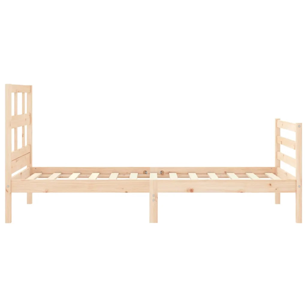 Giroletto con Testiera Single-Struttura Letto in Legno Massello 501035