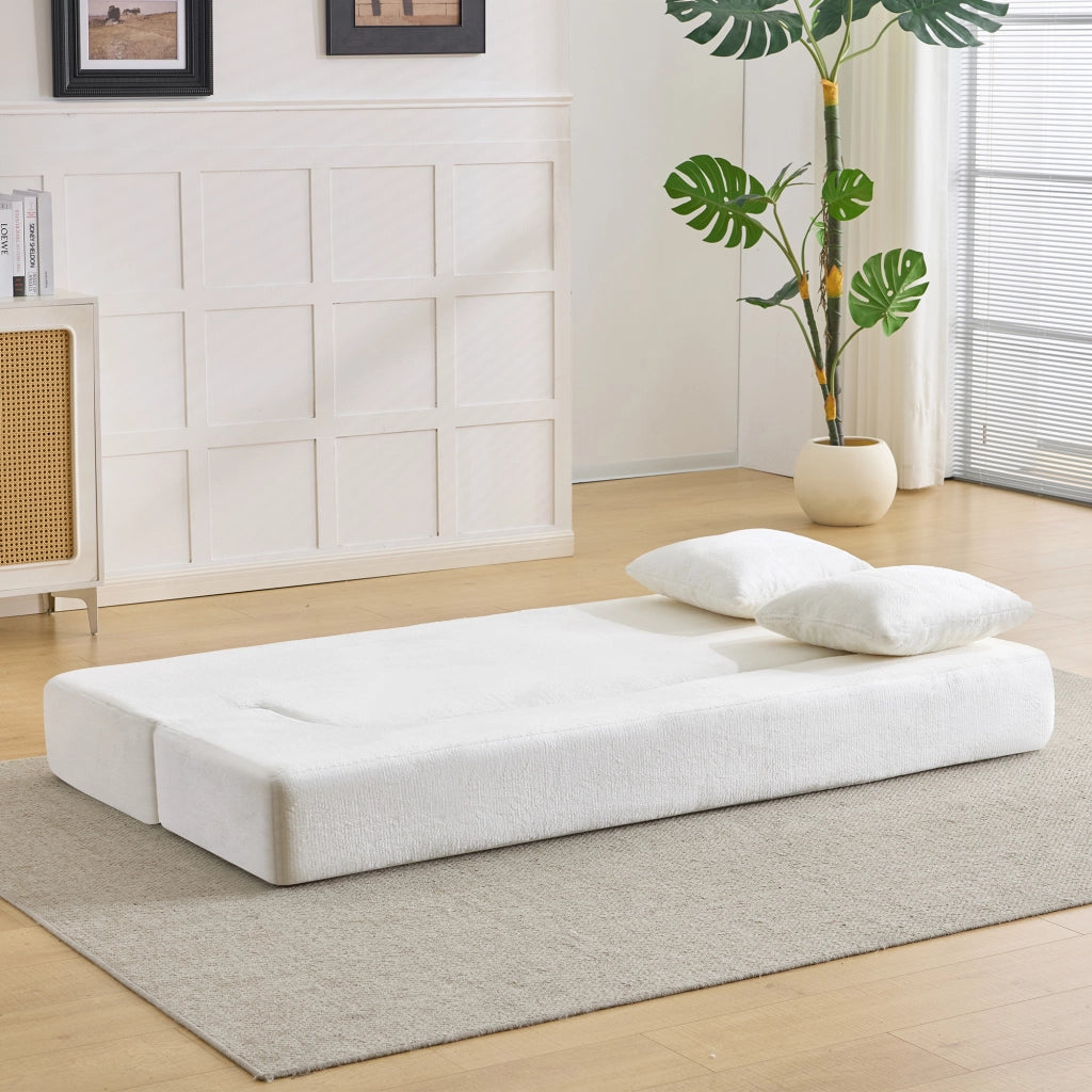 DIVANO LETTO 2 posti 31x31x110 cm Bianco crema in foam, senza montaggio
